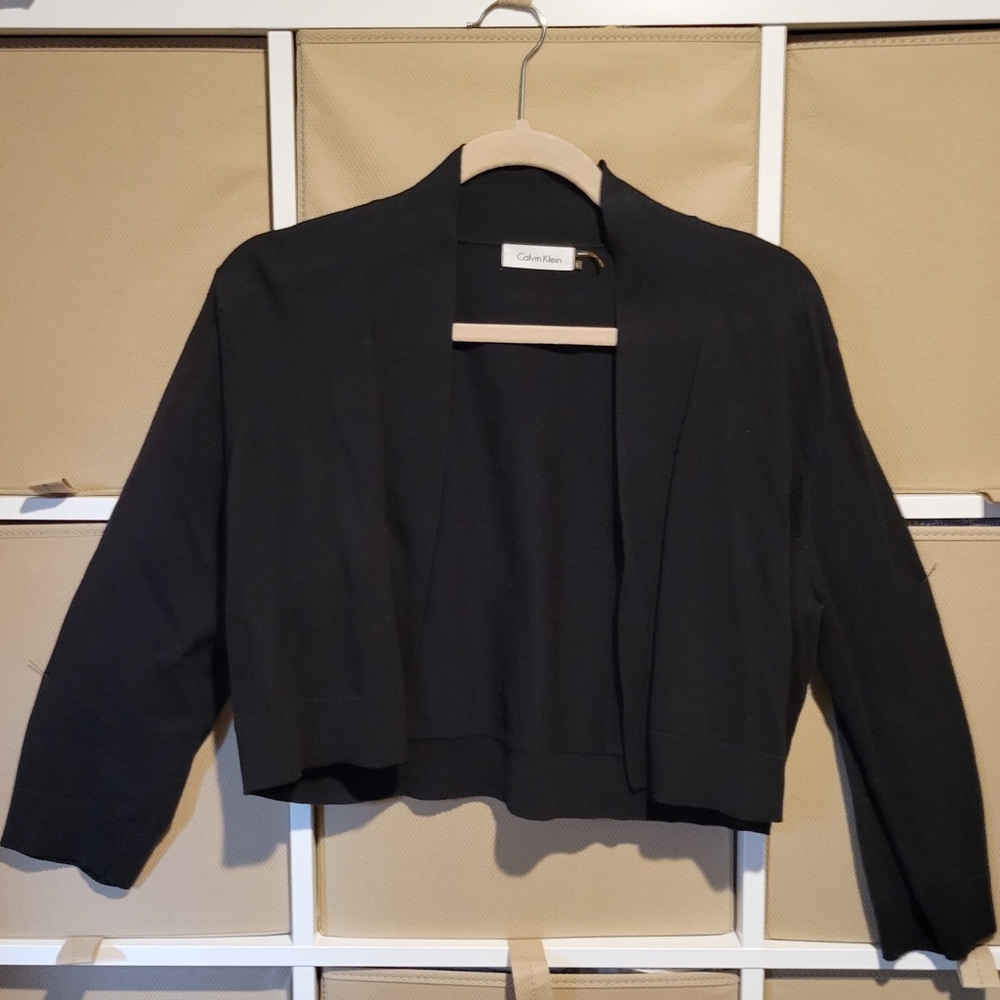 Navy Blue Oversized Fringe Shawl Cardigan